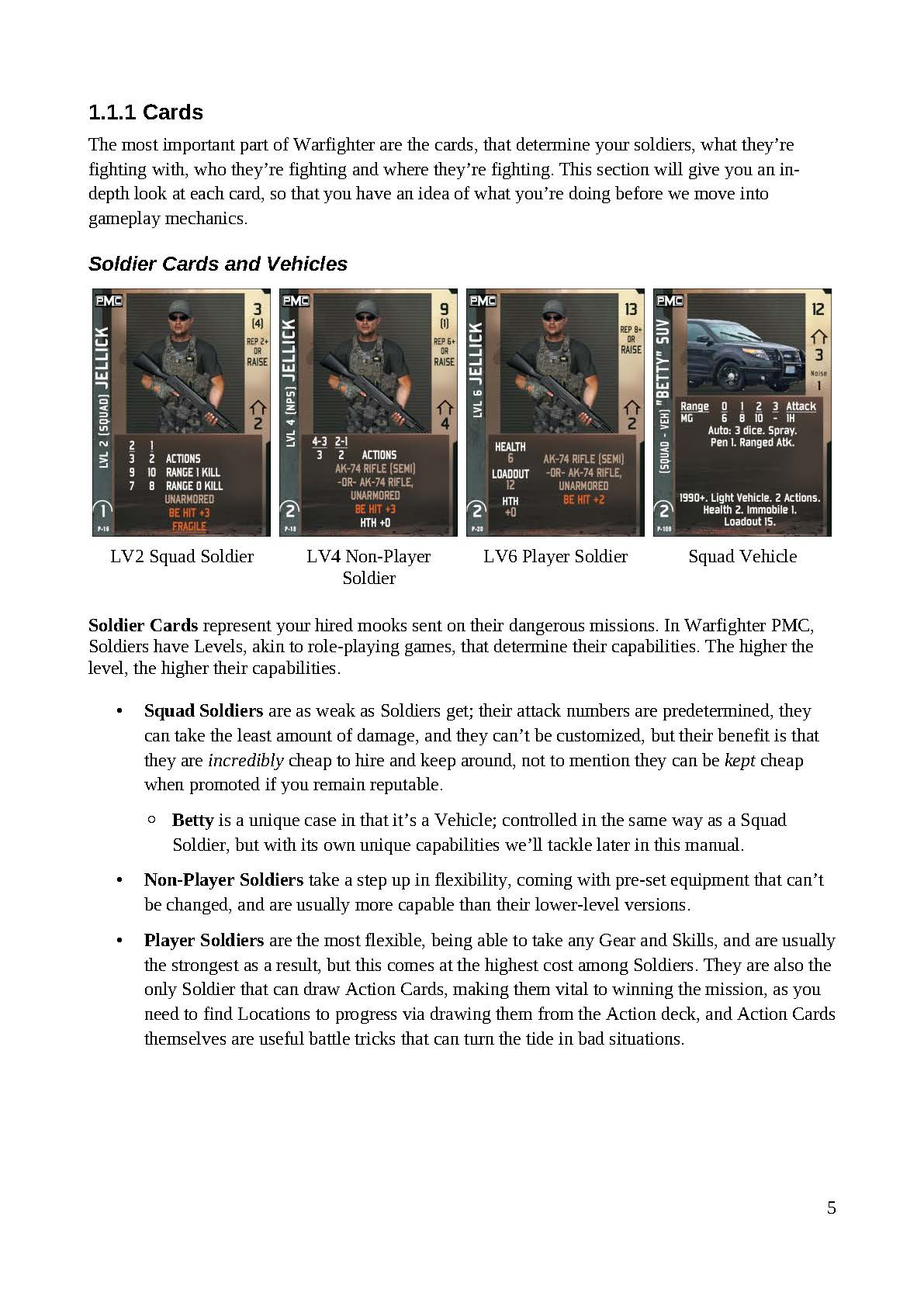 Warfighter Modern: Private Military Contractor Card Game