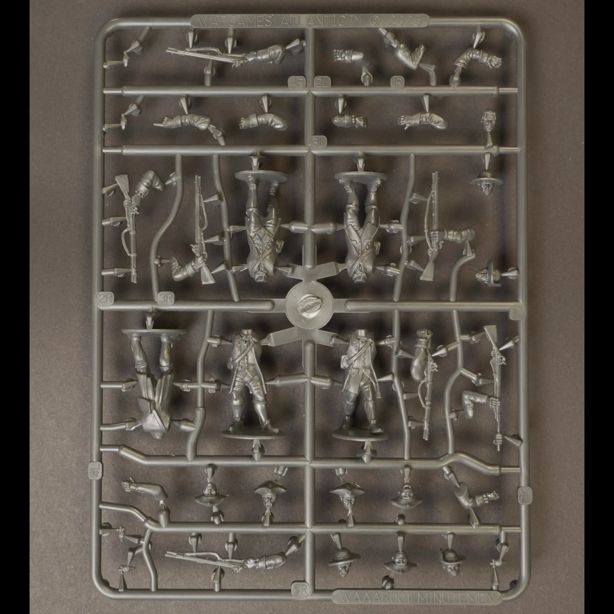 WGA The Age of Reason 28mm Minutemen sprue with multi-pose parts front
