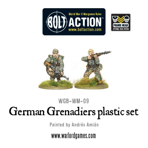 Bolt Action German Grenadiers WWII Late War German Infantry 28 mm Scale Model Figures Painted Example #4