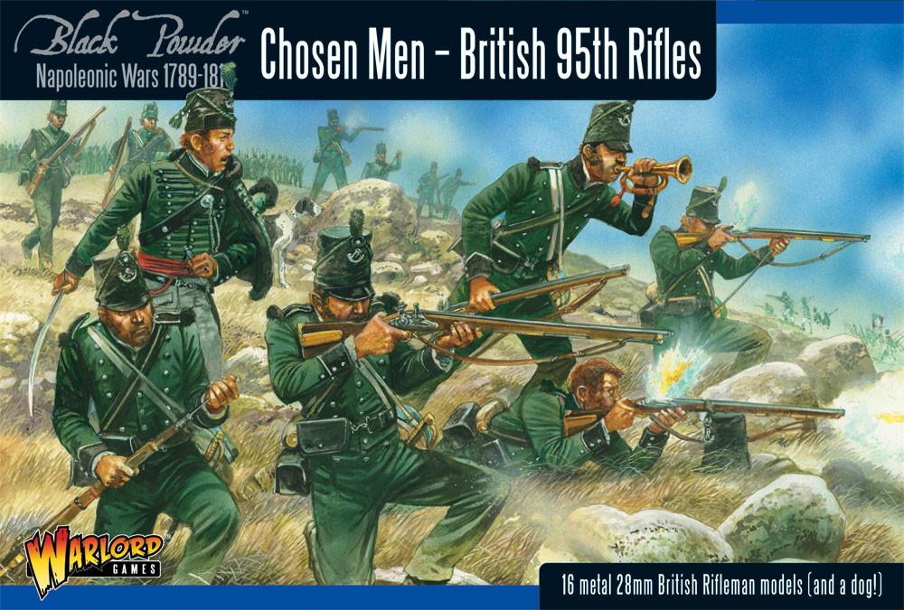 Black Powder Napoleonic Wars British 95th Rifles (Chosen Men), 28 mm Scale Model Figures