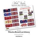 Black Powder Napoleonic Wars British Line Infantry (Waterloo), 28 mm Scale Model Figures Paint Guide & Flags