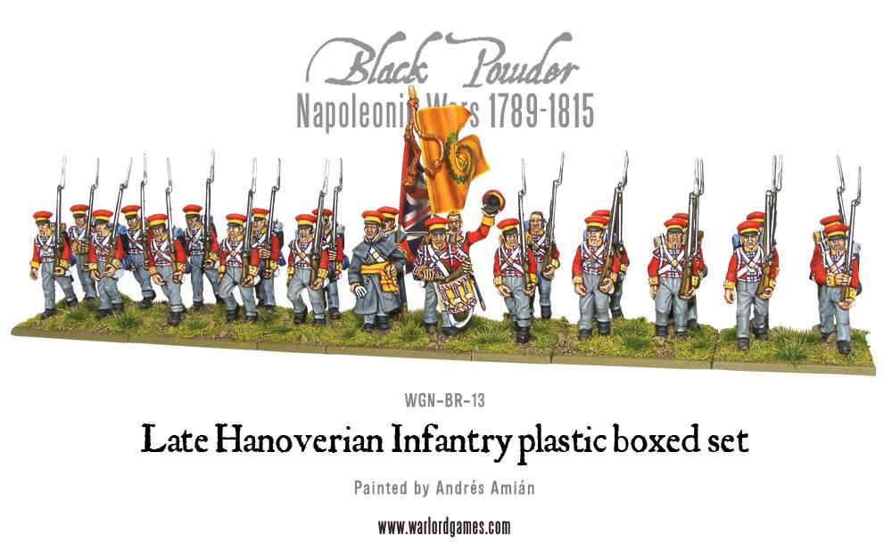 Black Powder Napoleonic Wars British Late Hanoverian Infantry, 28 mm Scale Model Figures Painted Example