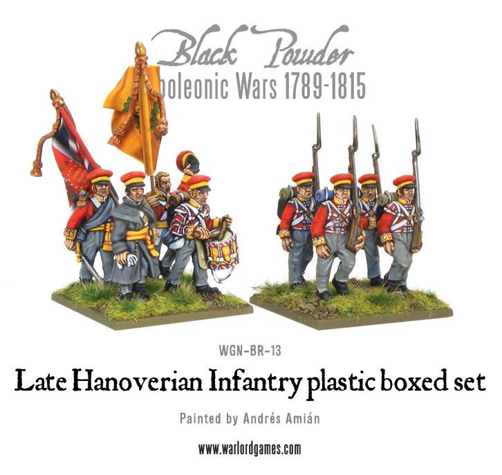 Black Powder Napoleonic Wars British Late Hanoverian Infantry, 28 mm Scale Model Figures Close Up