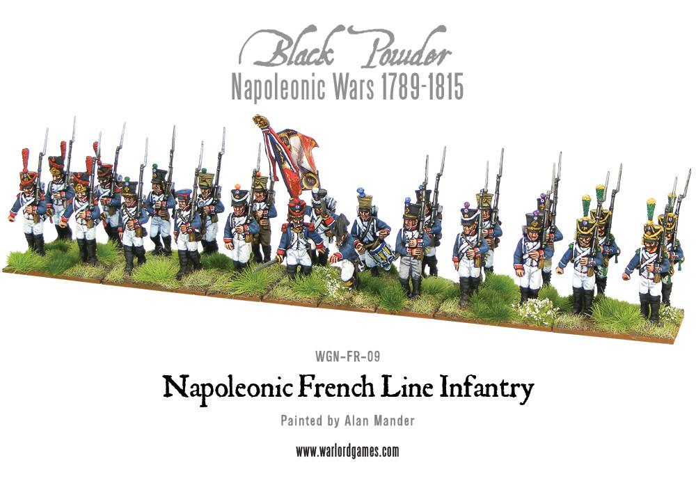 Black Powder Napoleonic Wars French Line Infantry 1806-1810, 28 mm Scale Model Figures Painted example