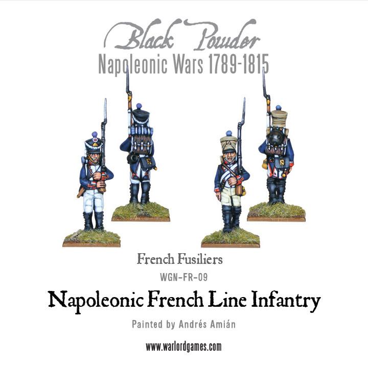 Black Powder Napoleonic Wars French Line Infantry 1806-1810, 28 mm Scale Model Figures Example French Fusiliers