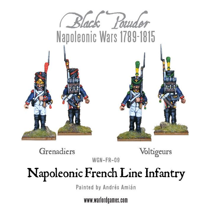 Black Powder Napoleonic Wars French Line Infantry 1806-1810, 28 mm Scale Model Figures Grenadiers & Voltgeurs