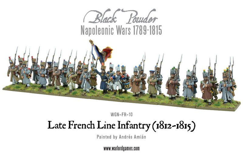 Black Powder Napoleonic Wars French Line Infantry 1812-1815, 28 mm Scale Model Figures Painted Example