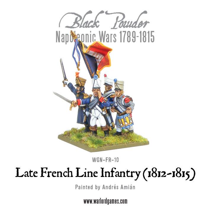 Black Powder Napoleonic Wars French Line Infantry 1812-1815, 28 mm Scale Model Figures Close Up Example