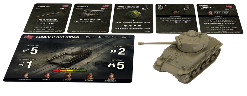 World of Tanks M4A3E8 “Easy Eight” Sherman Tank Expansion Cards
