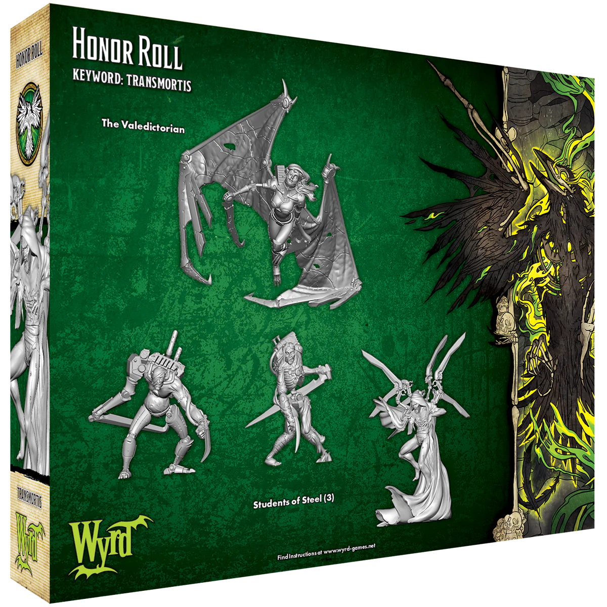 Malifaux (M3E) The Resurrectionist “Honor Roll”, 32 mm Scale Model Plastic Figures Back of Box