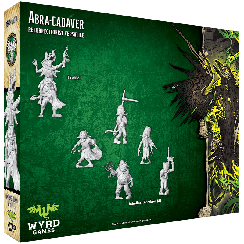 Malifaux (M3E) The Resurrectionist Versatile “Abra-cadaver”, 32 mm Scale Model Plastic Figures Back of Box