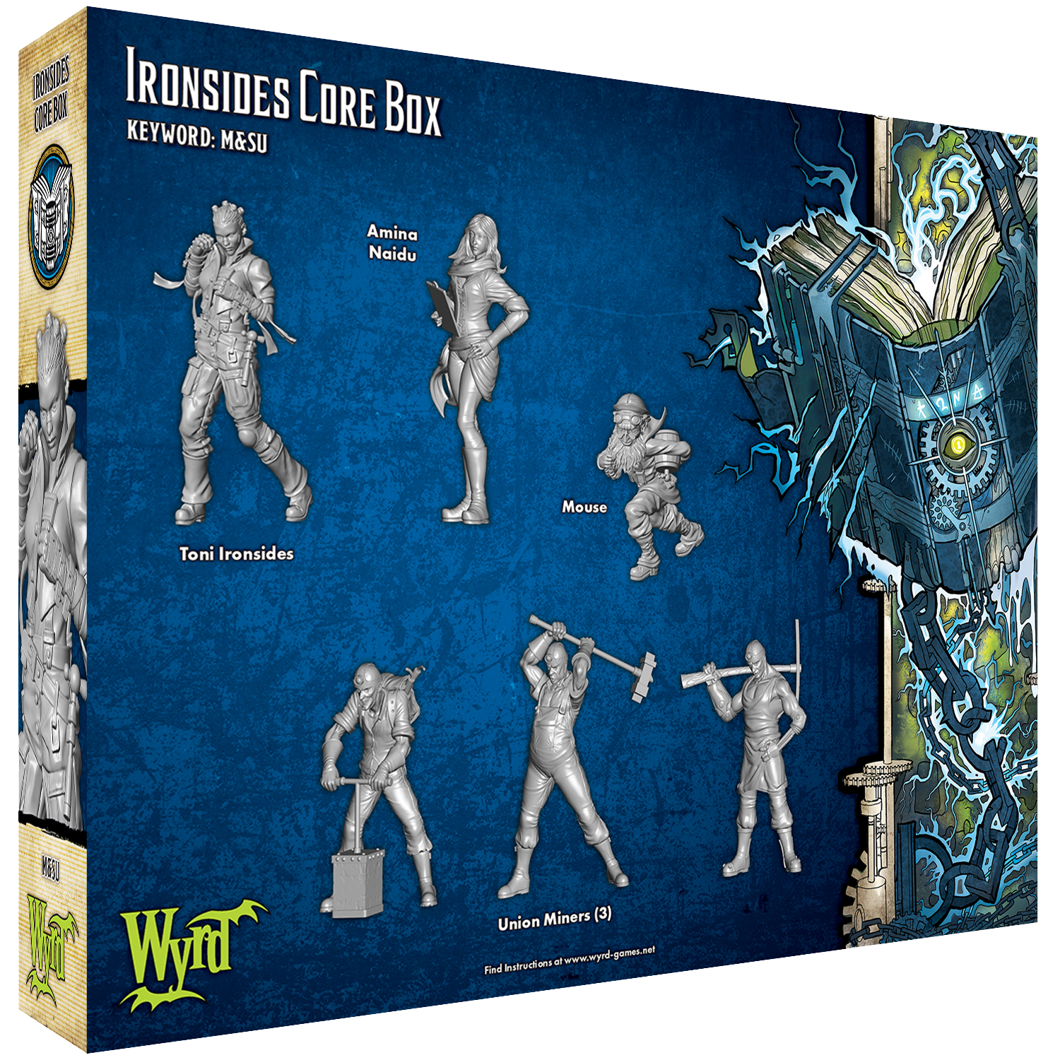 Malifaux (M3E) The Arcanists “Ironsides Core Box”, 32 mm Scale Model Plastic Figure Back of Box