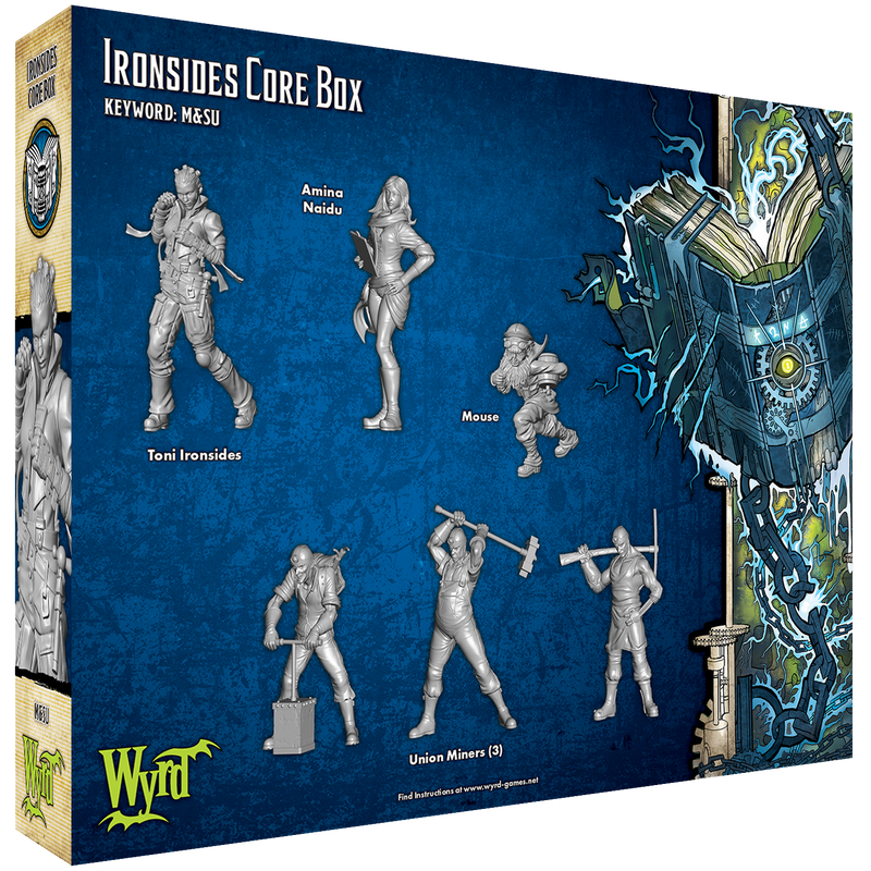 Malifaux (M3E) The Arcanists “Ironsides Core Box”, 32 mm Scale Model Plastic Figure Back of Box