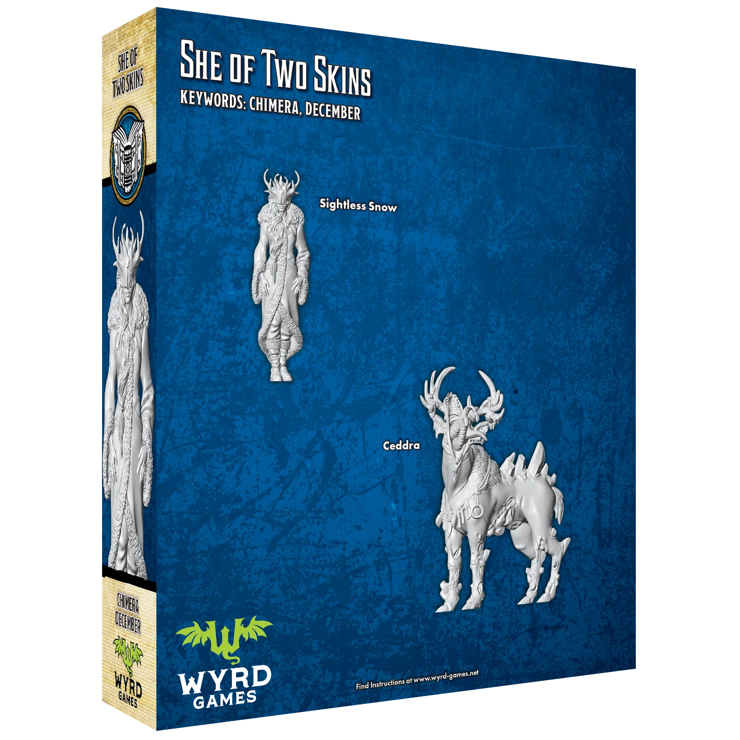 Malifaux (M3E) The Arcanists “She of Two Skins”, 32 mm Scale Model Plastic Figures Back of Box