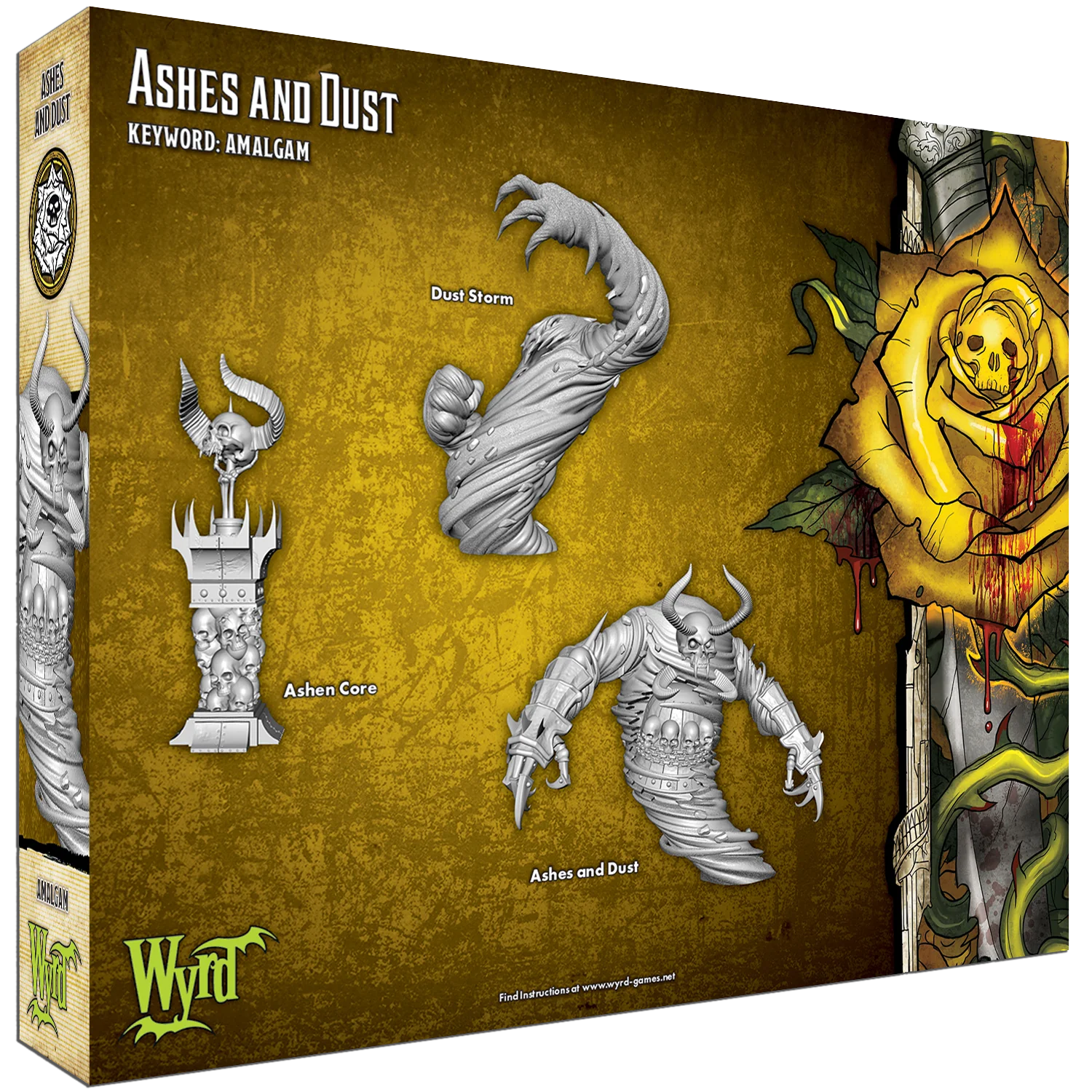 Malifaux (M3E) The Outcasts “Ashes and Dust”, 32 mm Scale Model Plastic Figures Back Of Box