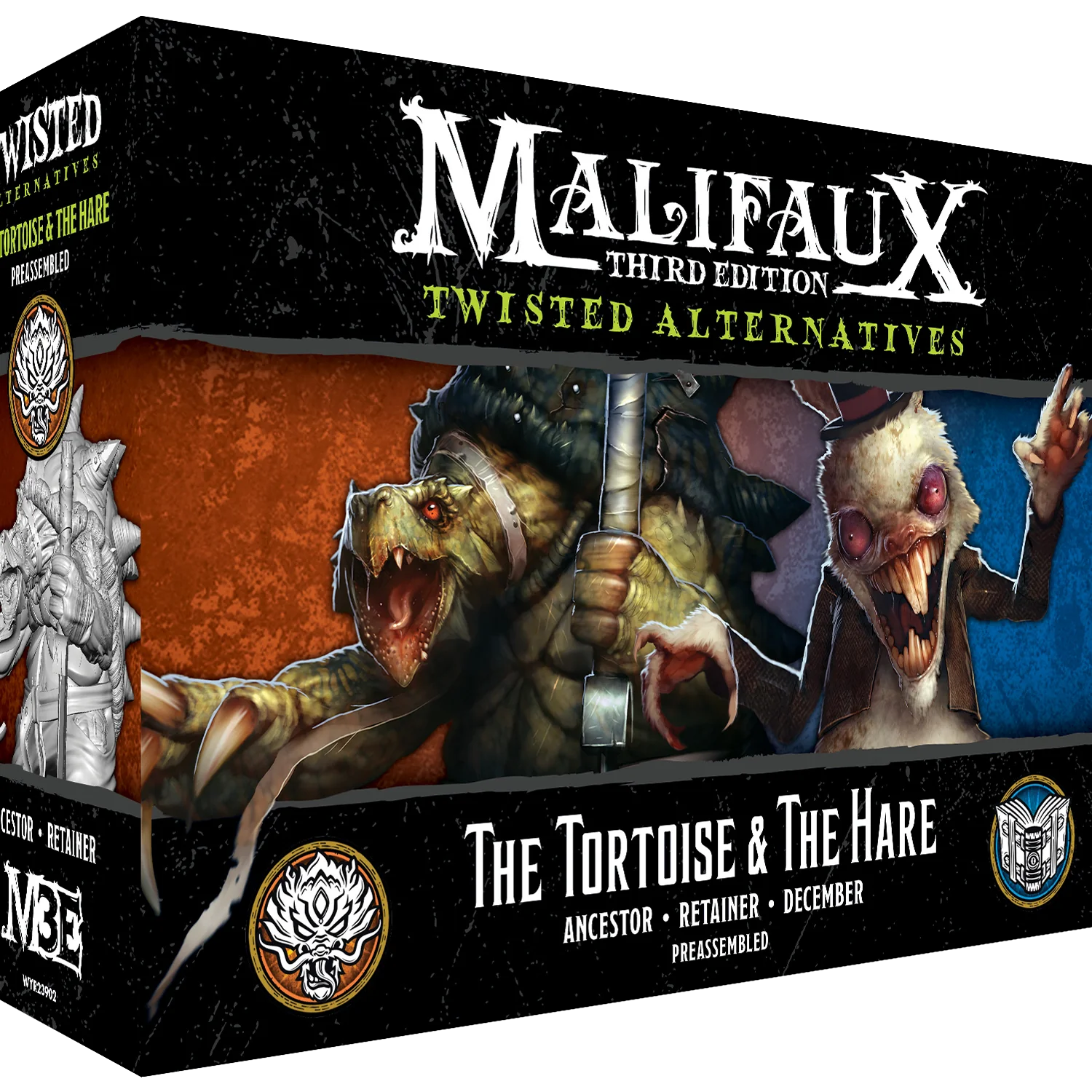 Malifaux (M3E) Twisted Alternatives “Tortoise & The Hair” Set, 32 mm Scale Model Plastic Figures