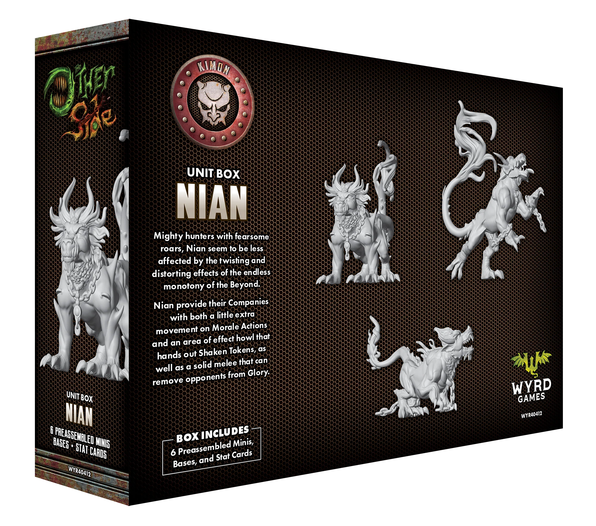 The Other Side Kimon “Nian” Unit Box, 32 mm Scale Model Plastic Figures Back of Box