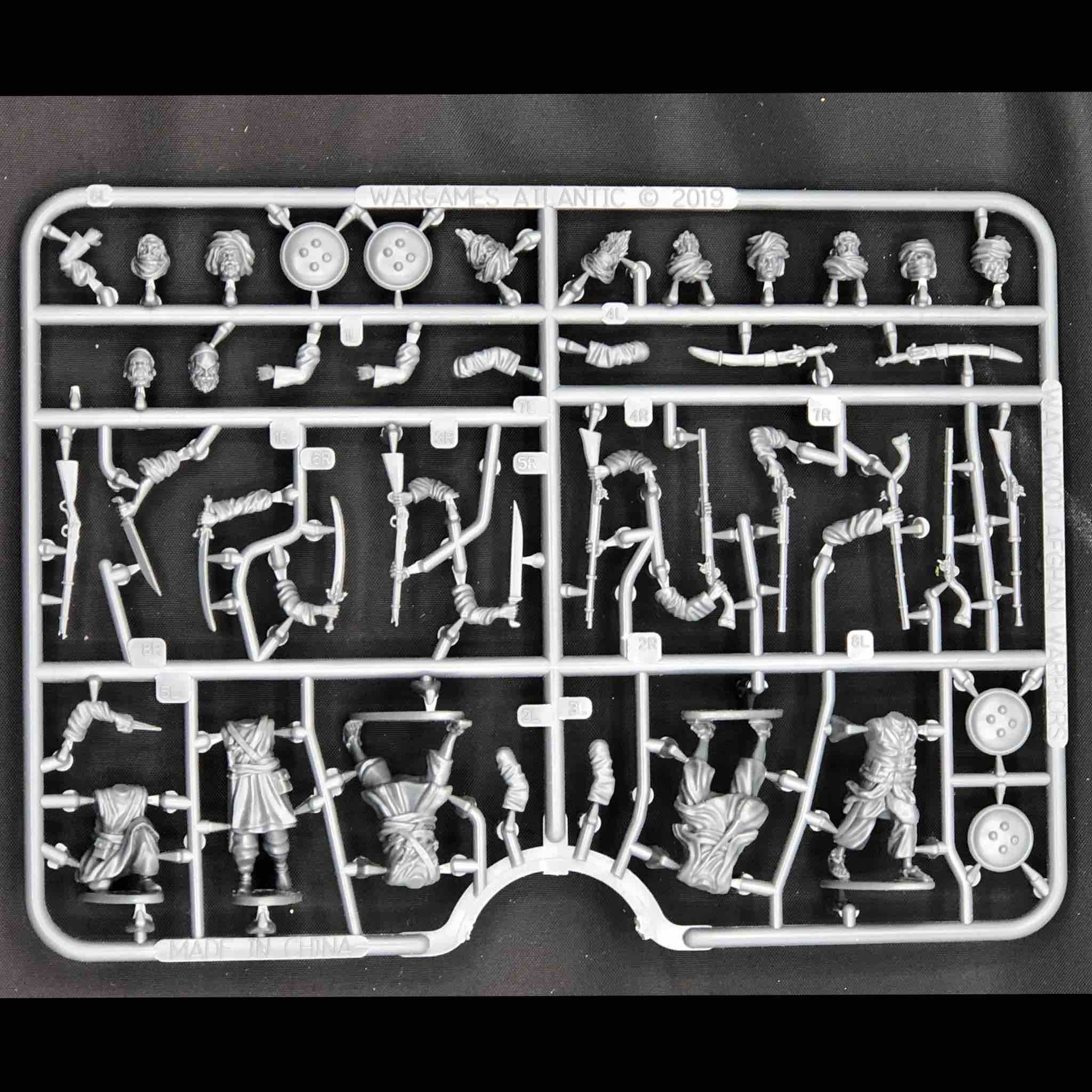 Afghan Warriors 28 mm Scale Model Plastic Figures Example Frame Front