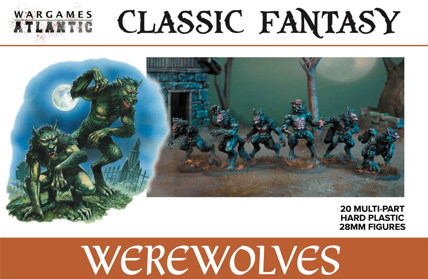 Werewolves, 28 mm Scale Model Plastic Figures