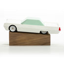 White Beast Wooden Toy Car On Display Stand
