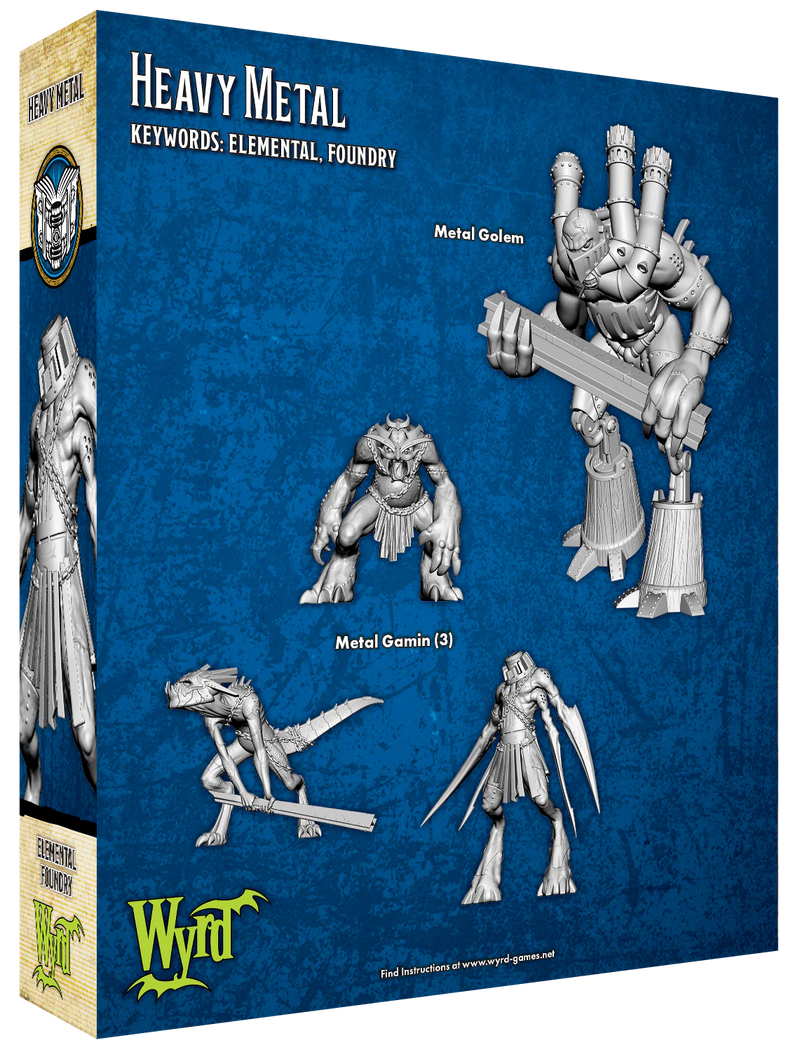 Malifaux (M3E) The Arcanists “Heavy Metal”, 32 mm Scale Model Plastic Figure Back of Box