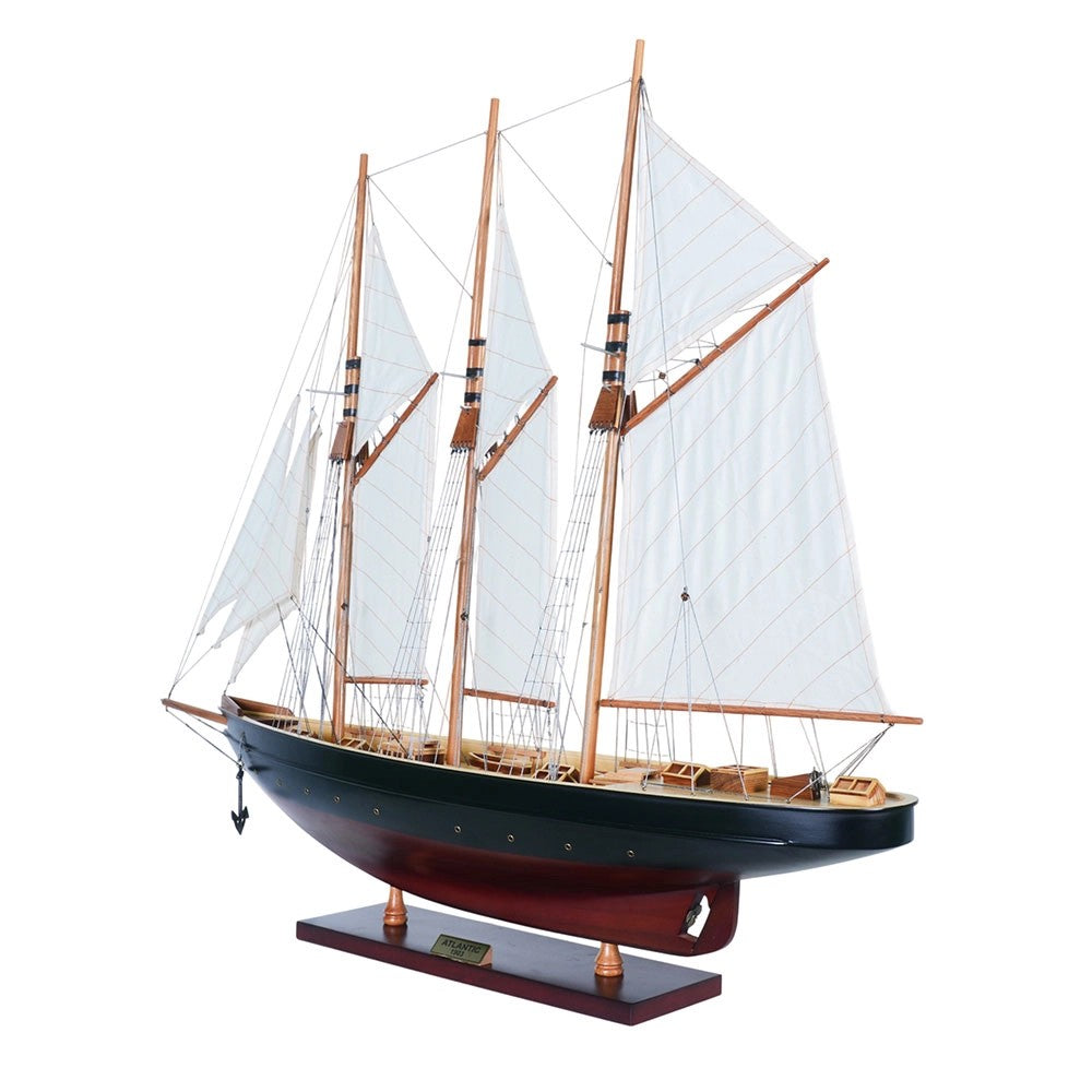 Captain Heritage™ Atlantic Painted Large Sailboat Schooner Yacht Wooden Scale Model