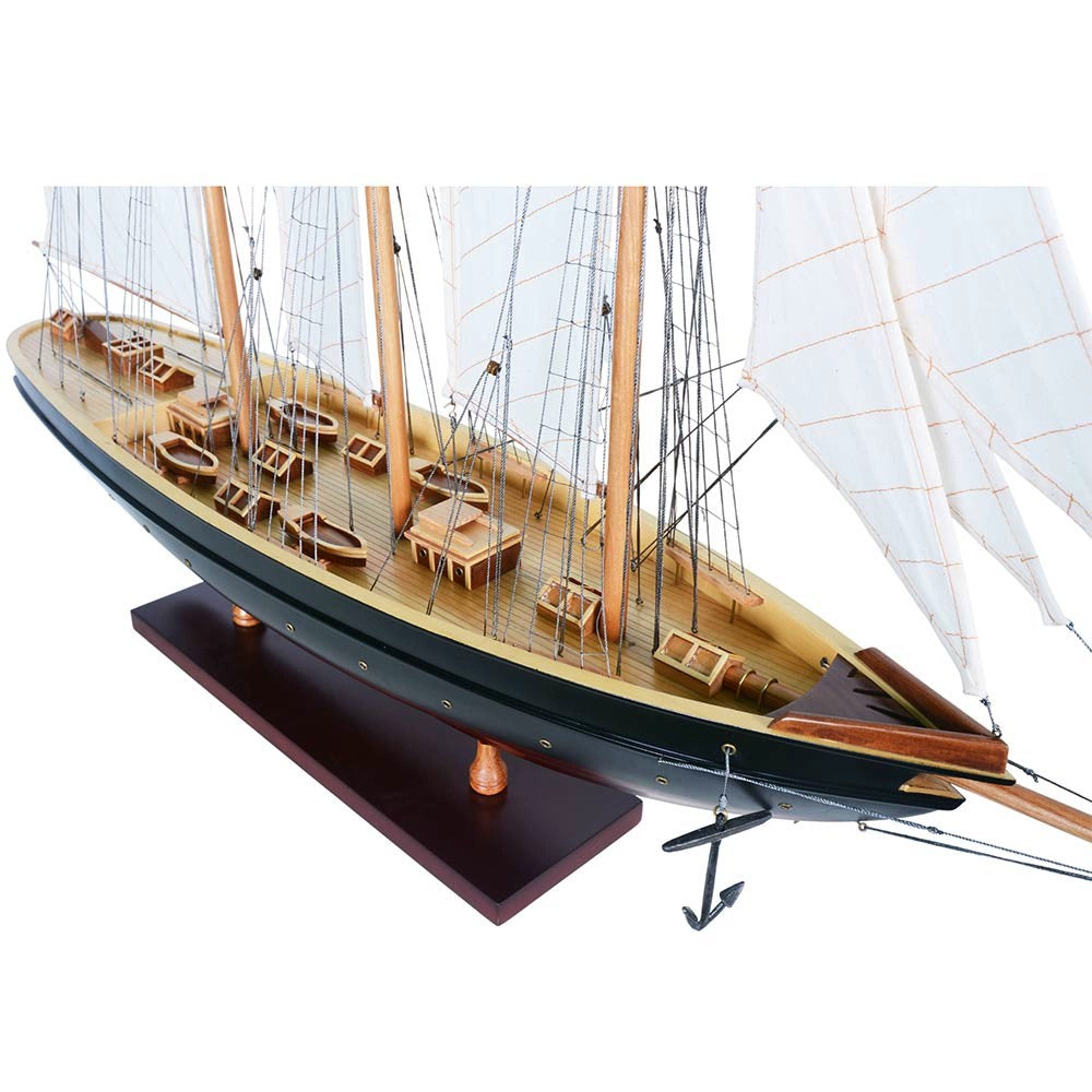 Captain Heritage™ Atlantic Painted Large Sailboat Schooner Yacht Wooden Scale Model