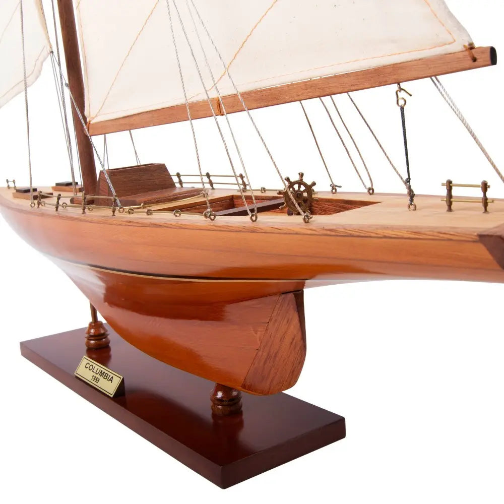 Close-up looking port forward on small 1958 Columbia model