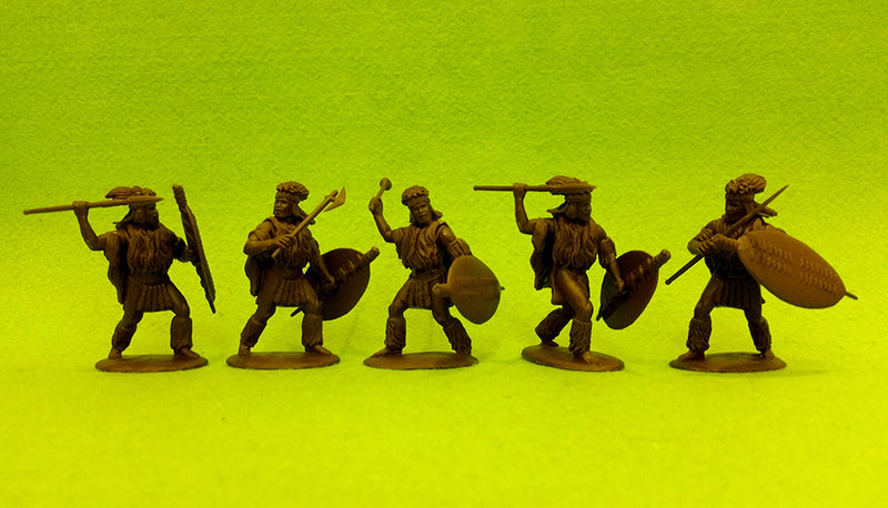 Zulu in Regalia (Shaka’s uGibabanye Regiment), 54 mm (1/32) Scale Plastic Figures