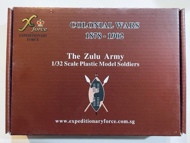 Zulu in Regalia (Shaka’s uGibabanye Regiment), 54 mm (1/32) Scale Plastic Figures Box Cover