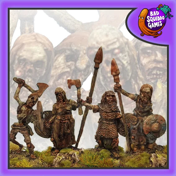 Zombie Shieldmaiden Warriors 28 mm Scale Model Metal Figures