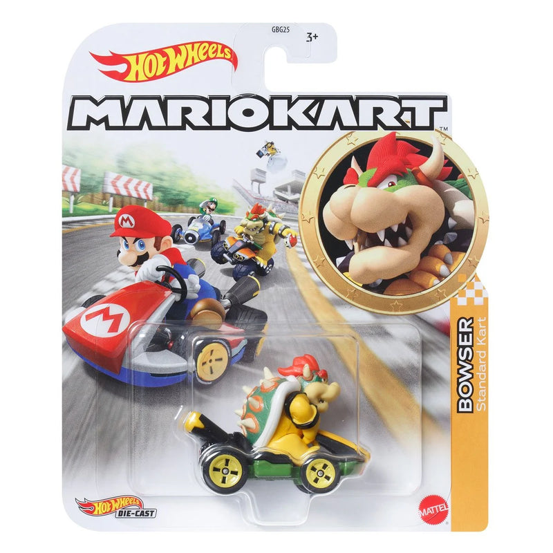 Hot Wheels Mario Kart – Bowser Standard Kart 1/64 Scale Diecast Car Packaging