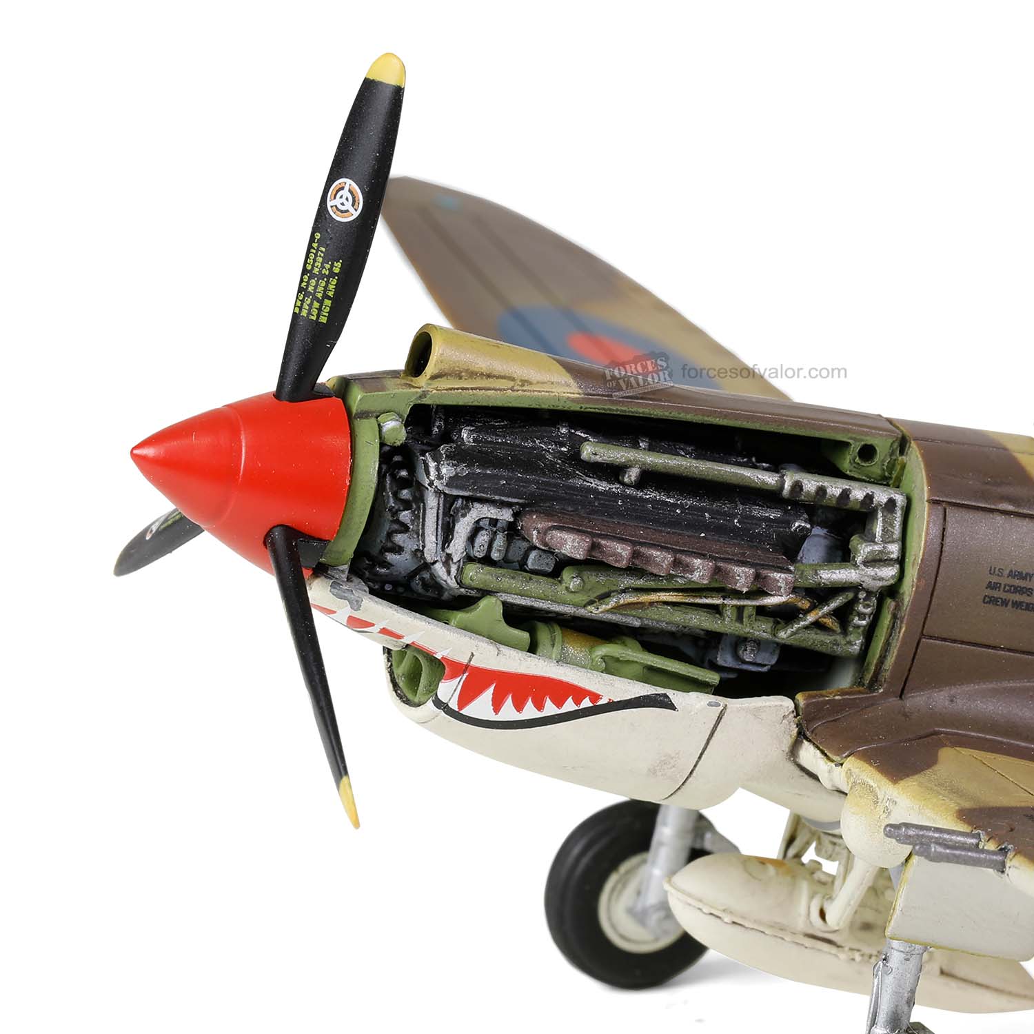 Curtiss P-40B / Tomahawk Mk IIB No.112 Squadron. RAF North Africa 1941, 1:72 Scale Model Engine Detail