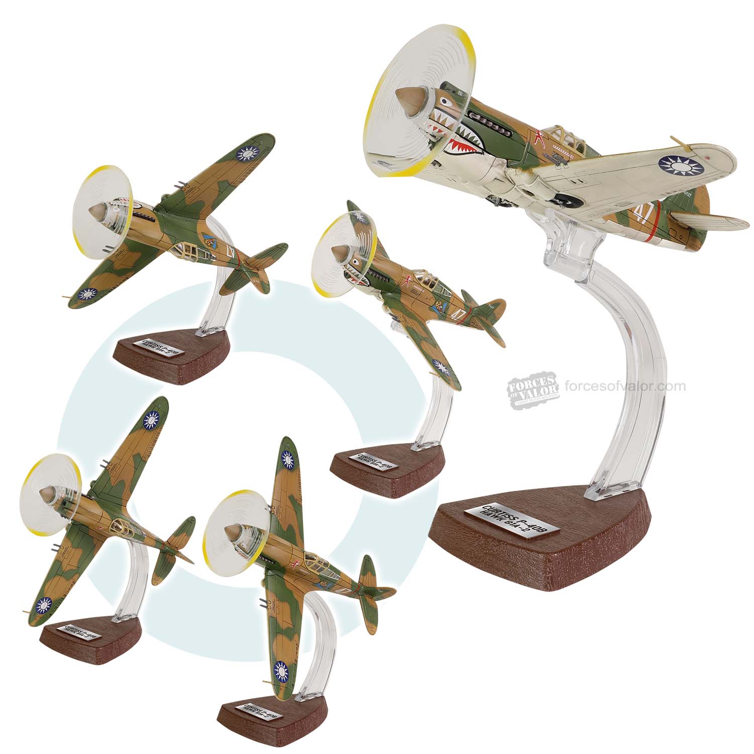 Curtiss P-40B / Tomahawk 81A-2 3rd Pursuit Squadron AVG “Flying Tigers” China 1942, 1:72 Scale Model Display Options