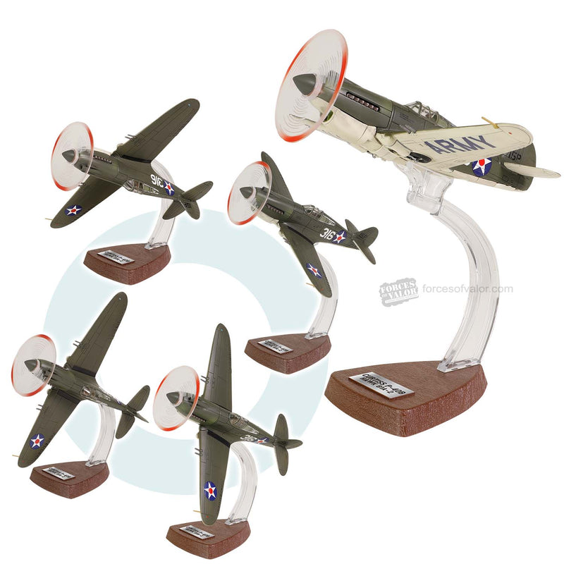 Curtiss P-40B Warhawk 47th Pursuit Squadron, Pearl Harbor 1941, 1:72 Scale Model Display Stand Options