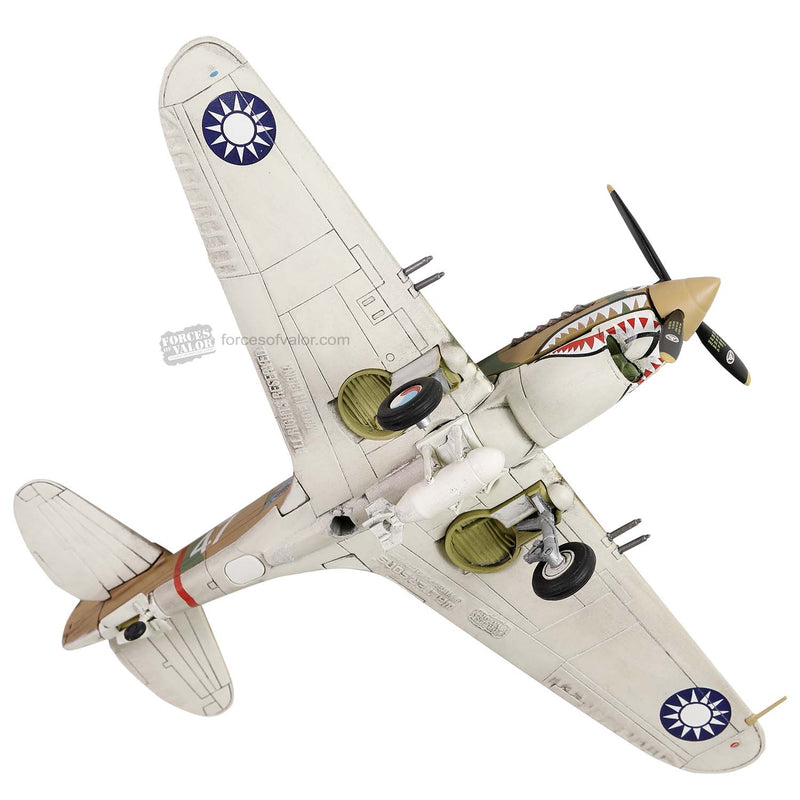 Curtiss P-40B / Tomahawk 81A-2 3rd Pursuit Squadron AVG “Flying Tigers” China 1942, 1:72 Scale Model Bottom View