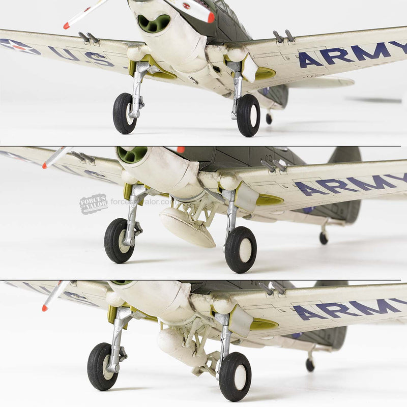 Curtiss P-40B Warhawk 47th Pursuit Squadron, Pearl Harbor 1941, 1:72 Scale Model Undercarriage Options