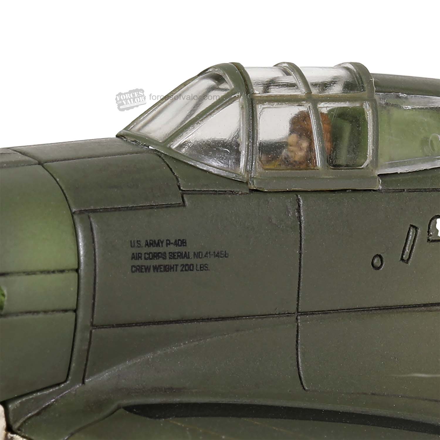 Curtiss P-40B Warhawk 47th Pursuit Squadron, Pearl Harbor 1941, 1:72 Scale Model Cockpit Close Up