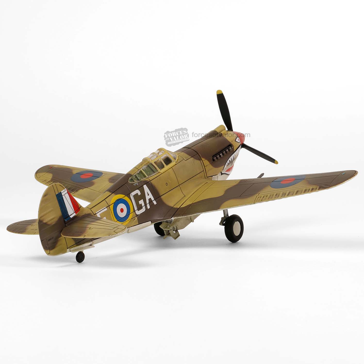 Curtiss P-40B / Tomahawk Mk IIB No.112 Squadron. RAF North Africa 1941, 1:72 Scale Model Right Rear View