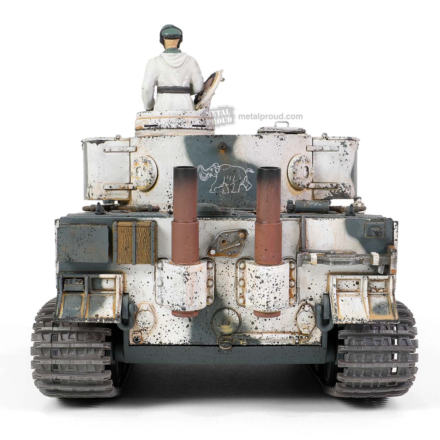 Sd.Kfz181 Pzkpfw VI Ausf. E (Tiger I), 502nd Heavy Tank Battalion No. 100, February 1943, 1/32 Scale Model Rear View