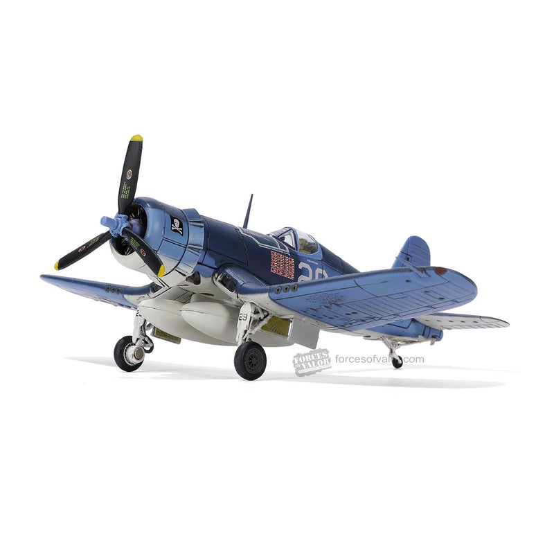 Vought F4U-1 Corsair VF-17 “Jolly Rogers” USN 1944, 1:72 Scale Model Left Front View