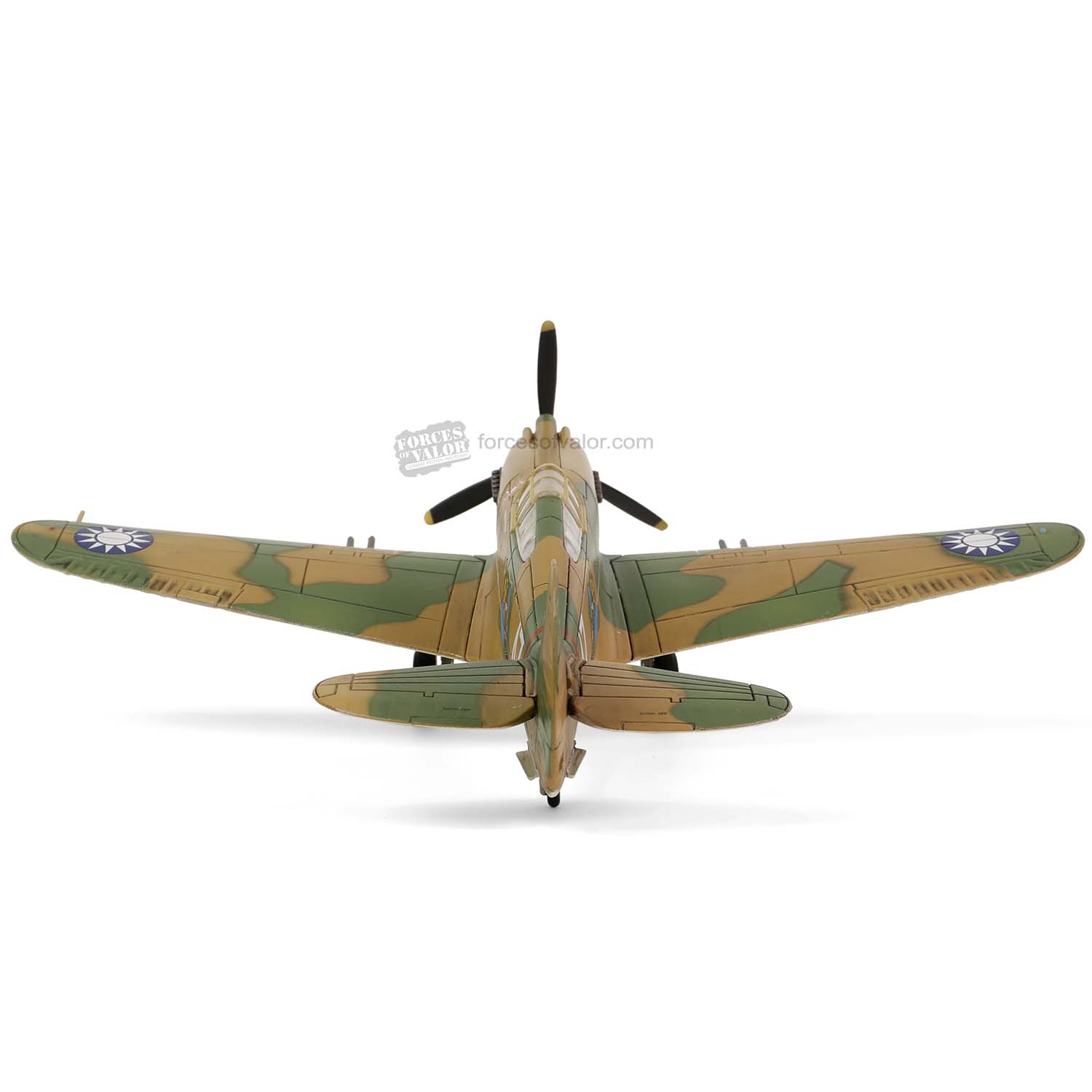 Curtiss P-40B / Tomahawk 81A-2 3rd Pursuit Squadron AVG “Flying Tigers” China 1942, 1:72 Scale Model Rear View