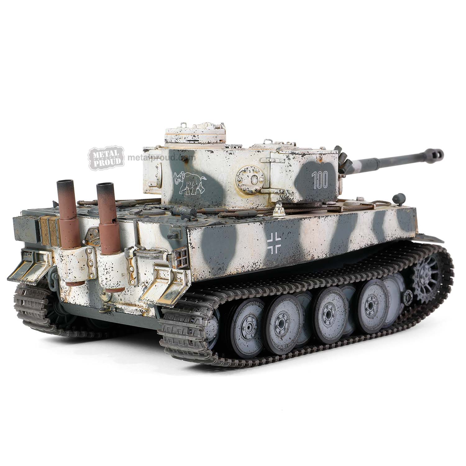 Sd.Kfz181 Pzkpfw VI Ausf. E (Tiger I), 502nd Heavy Tank Battalion No. 100, February 1943, 1/32 Scale Model Right Rear View