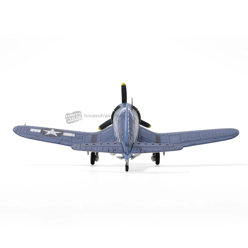 Vought F4U-1 Corsair VF-17 “Jolly Rogers” USN 1944, 1:72 Scale Model Rear View