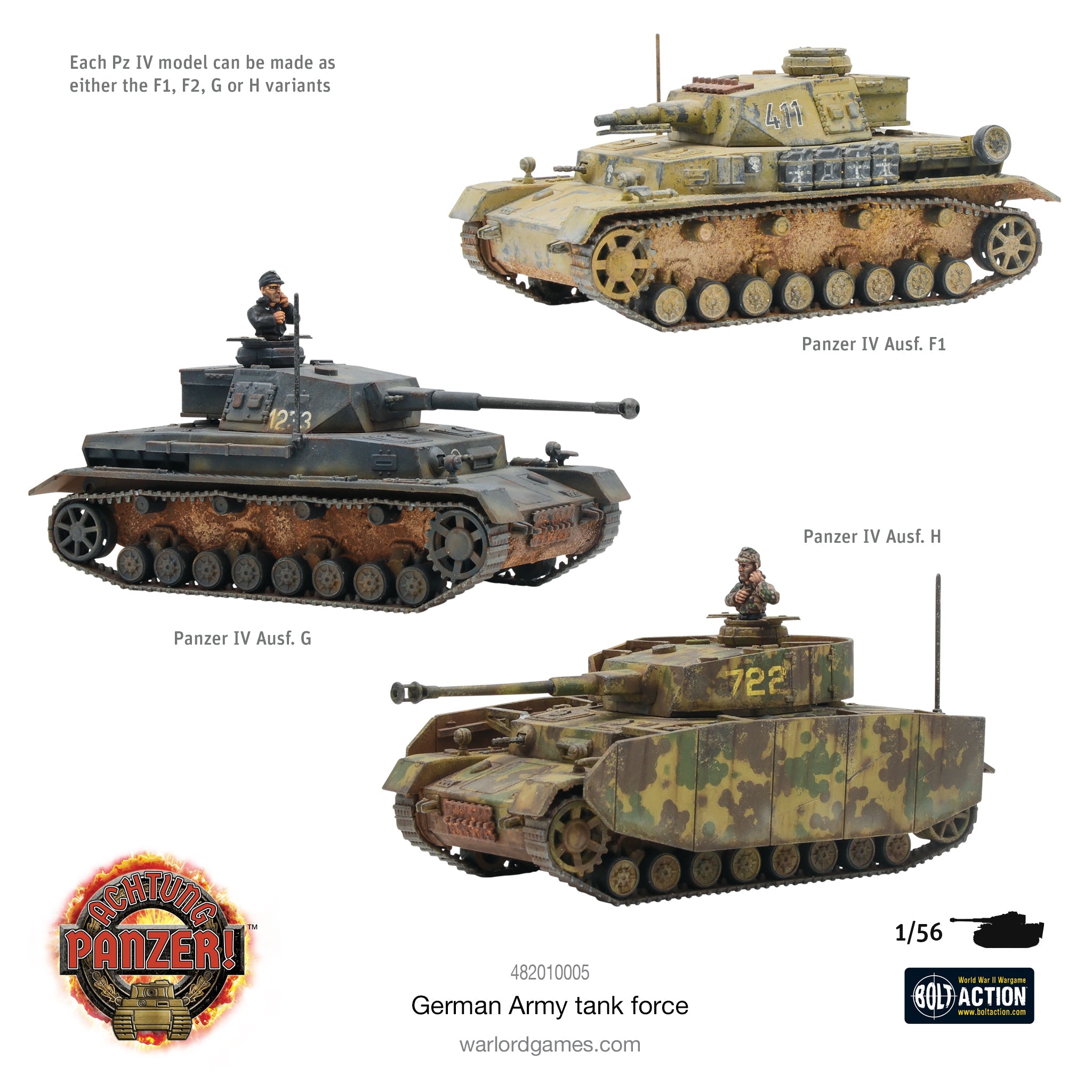 Warlord Games Achtung Panzer! German Army Tank Force Panzer IV Variants
