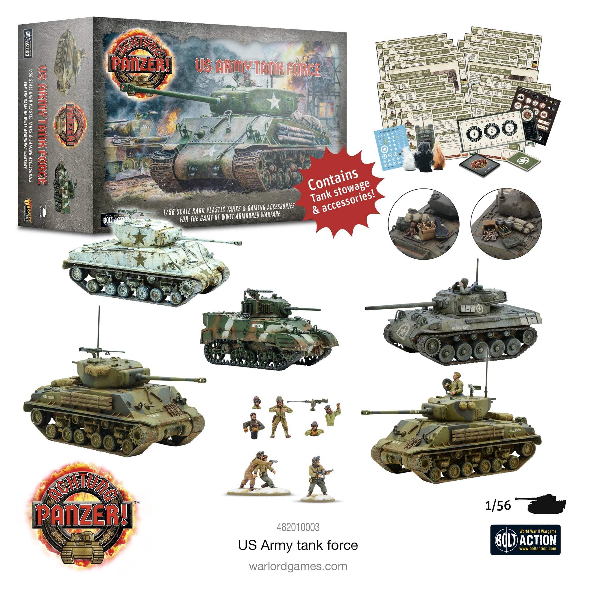 Warlond Games Achtung Panzer! US Army Tank Force Contents
