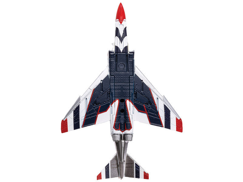 Bottom Vew of Air Force 1 F-4E Phantom Thunderbirds Diecast Aircraft Showing Thunderbird Markings
