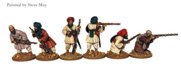 Victoria’s Little Wars Afghan Tribesmen Skirmishing with Jezails 28mm Metal Figures
