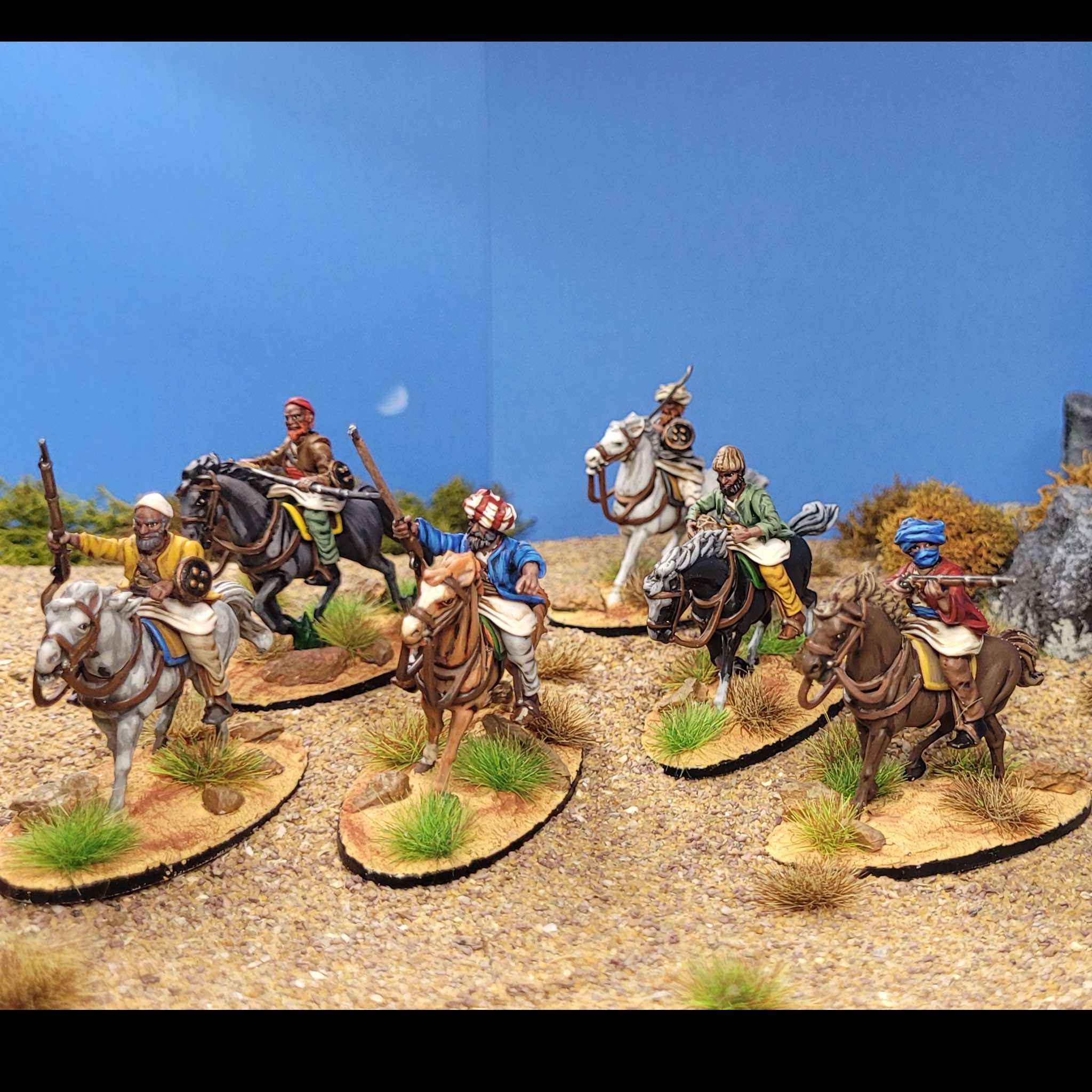 Afghan Cavalry 28 mm Scale Model Plastic Figures Painted Example Group 2
