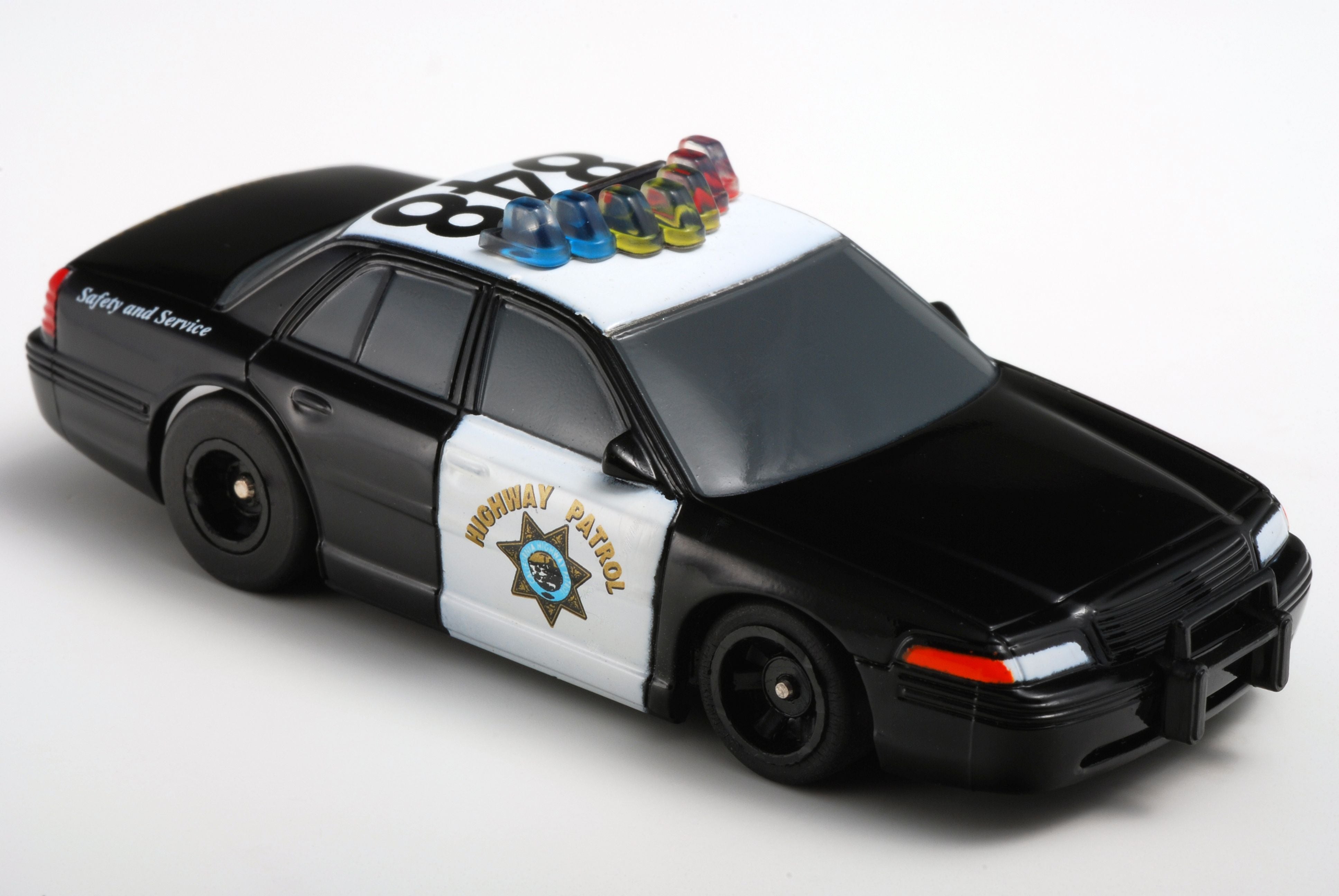 Highway Patrol #848 HO Scale Slot Car Right Front View